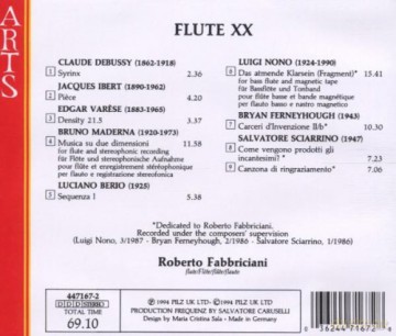 Roberto Fabbriciani - Flute XX [CD]