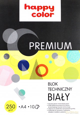 Blok Techniczny Biały A4/10 Premium