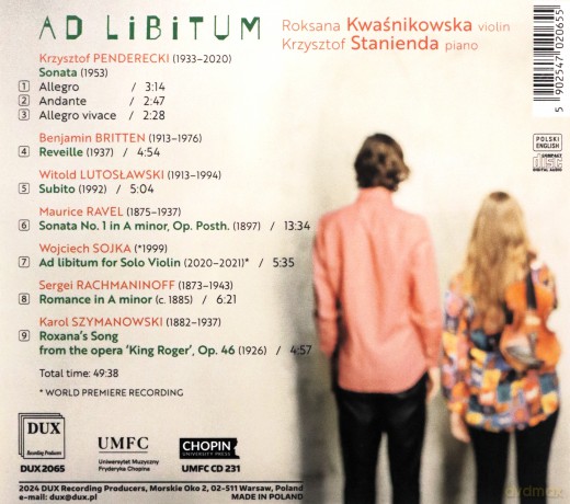 Roksana Kwasnikowska - Ad Libitum [CD]