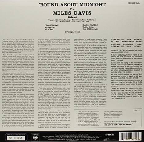 Miles Davis: Round About Midnight (remastered) (Limited Numbered) [Winyl]
