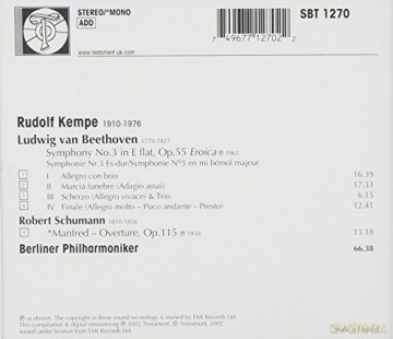 Rudolf Kempe dirigiert die Berliner Philharmoniker [CD]