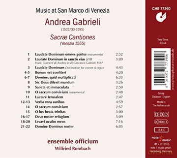 Andrea Gabrieli: Sacrae Cantiones (Venedig, 1565) - Music at San Marco [CD]