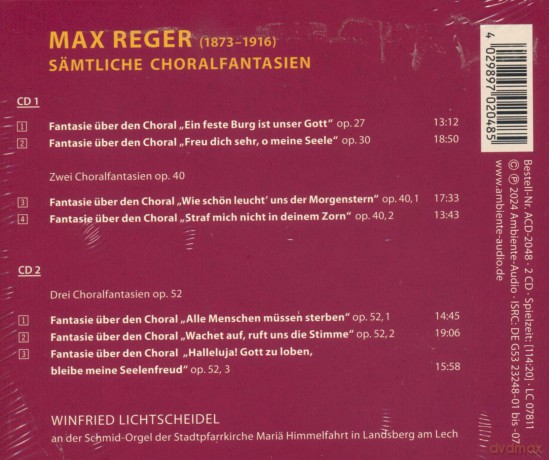Max Reger: Saemtliche Choralfantasien [CD]