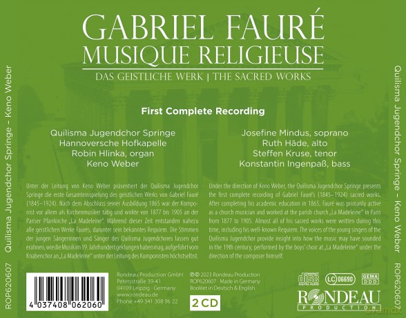 Gabriel Faure: Saemtliche geistliche Werke [2CD]