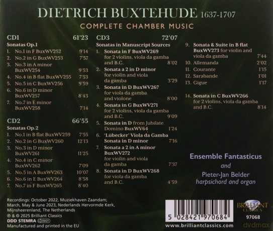 Dieterich Buxtehude: Saemtliche Kammermusik [3CD]