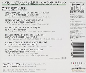 Joseph Haydn: Saemtliche Klaviersonaten Vol.2 [CD]