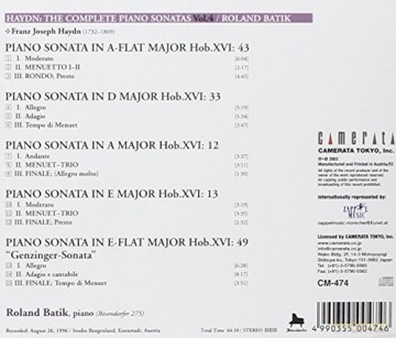Joseph Haydn: Saemtliche Klaviersonaten Vol.4 [CD]