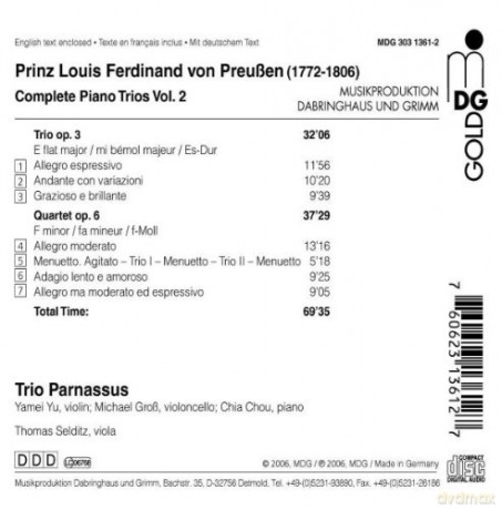 Louis Ferdinand Prinz von Preussen: Saemtliche Klaviertrios Vol.2 [CD]