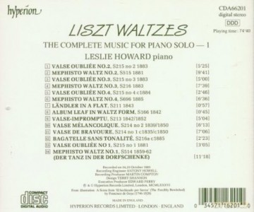 Franz Liszt: Saemtliche Klavierwerke Vol.1 [CD]