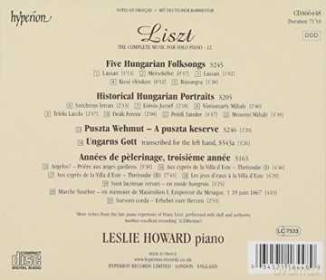 Franz Liszt: Saemtliche Klavierwerke Vol.12 [CD]
