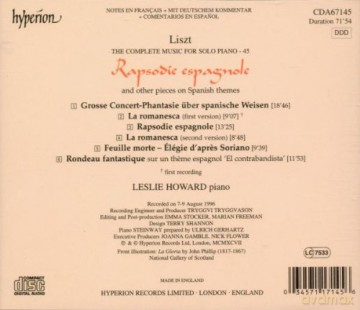 Franz Liszt: Saemtliche Klavierwerke Vol.45 [CD]