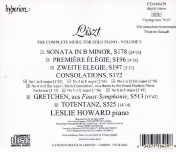 Franz Liszt: Saemtliche Klavierwerke Vol.9 [CD]
