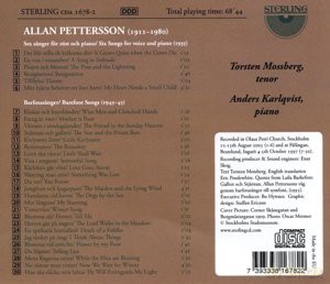 Allan Pettersson: Saemtliche Lieder [CD]