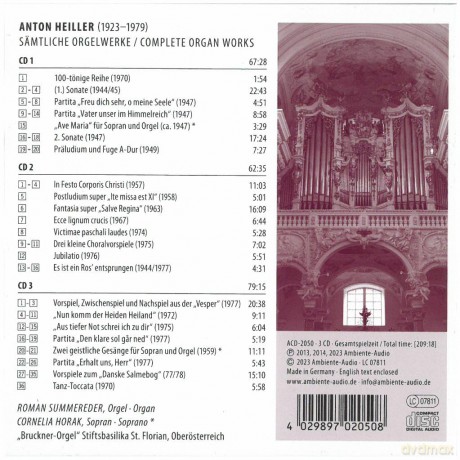 Anton Heiller: Saemtliche Orgelwerke [CD]