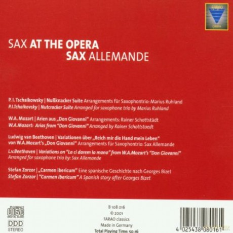 Sax Allemande - Sax at the Opera [CD]