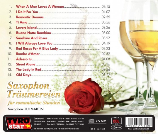 Lui Martin: Saxophon Traeumereien fur romantische Stunden [CD]