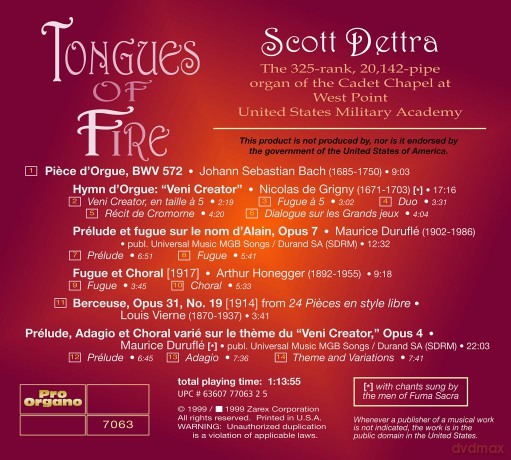 Scott Dettra - Tongues of Fire [CD]