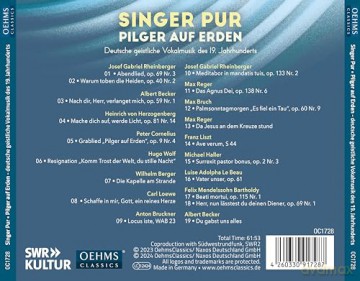 Singer Pur - Pilger auf Erden (Deutsche geistliche Vokalmusik des 19. Jahrhunderts) [CD]
