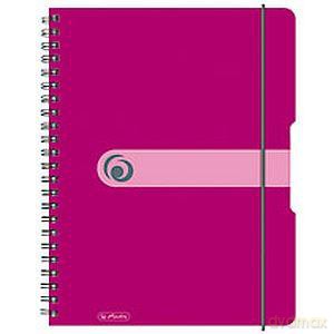 Brulion A4/80 Kartek W Kratkę Na Spirali Pp Easy Organize Malinowy