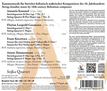 Sojka Quartet - String Chamber Music by 18th Century Bohemian Composers [CD]
