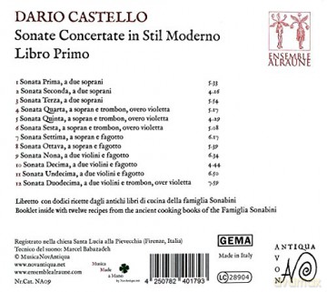 Dario Castello: Sonate concertate in stil moderno (Libro primo) [CD]