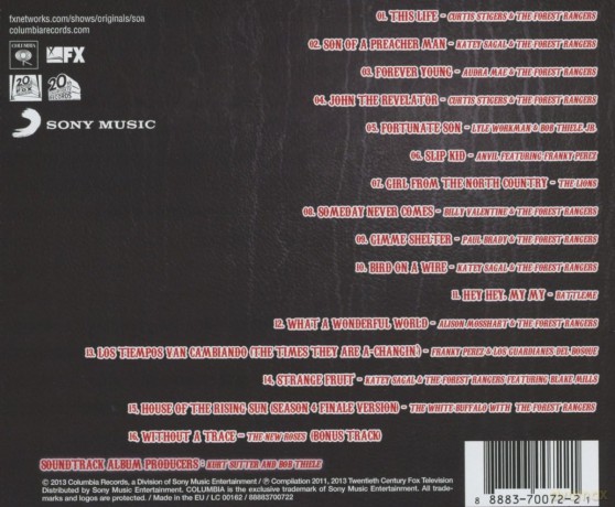 Songs Of Anarchy Season 1 - 4 (O.S.T) [CD]