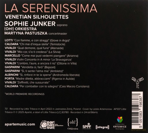 Sophie Junker - La Serenissima (Venetian Silhouettes) [CD]