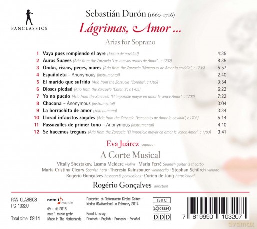 Sebastian Duron: Sopran-Arien Lagrimas, amor... [CD]