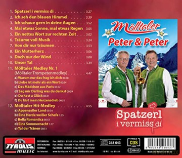 MĂślltaler Peter & Peter: Spatzerl i vermiss di [CD]