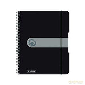 Brulion A5/80 Kartek W Kratkę Na Spirali Pp Easy Organize Czarny