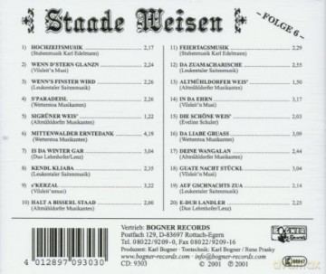 Staade Weisen Folge 6 - Instrumental [CD]