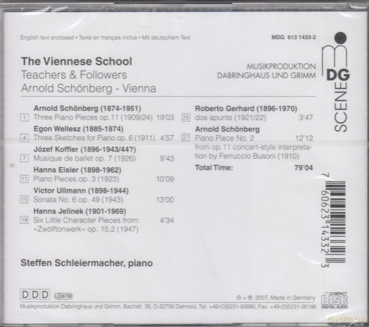 Steffen Schleiermacher - The Viennese School [CD]