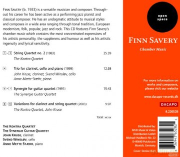 Finn Savery: Streichquartett Nr.2 [CD]