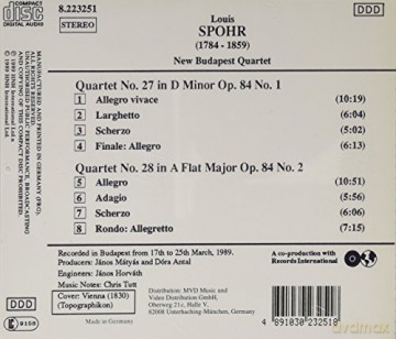 Louis Spohr: Streichquartette Vol.1 [CD]