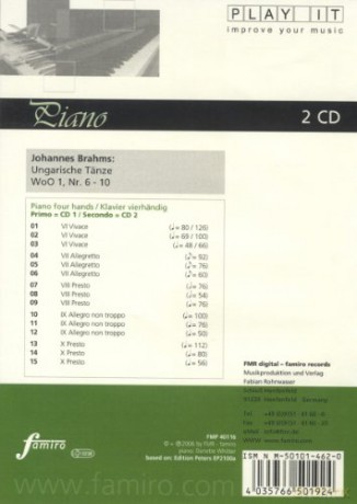 Study-CD Piano - Ungarische Taenze,WoO 1,Nr 6-10 [2CD]