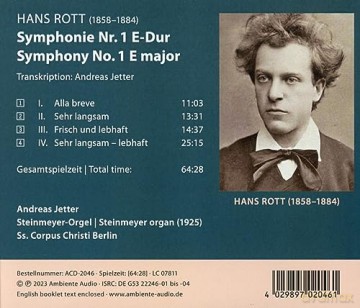 Hans Rott: Symphonie E-Dur (Orgelversion) [CD]