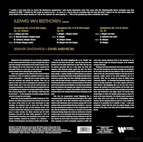 Ludwig van Beethoven: Symphonien Nr.3-5 (140g) [3xWinyl]