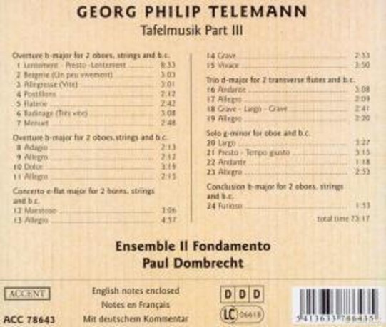 Tafelmusik Iii [CD]