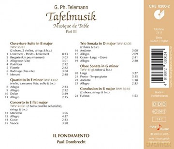 Georg Philipp Telemann: Tafelmusik Teil 3 [CD]