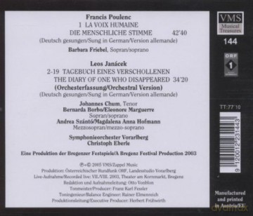 Leos Janacek: Tagebuch eines Verschollenen (Orchesterfassung/in deutscher Sprache) [CD]