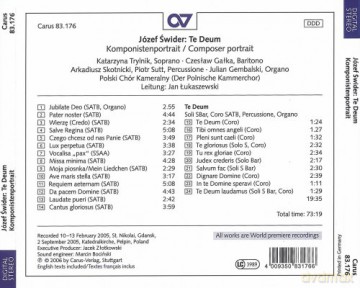 Jozef Swider: Te Deum [CD]