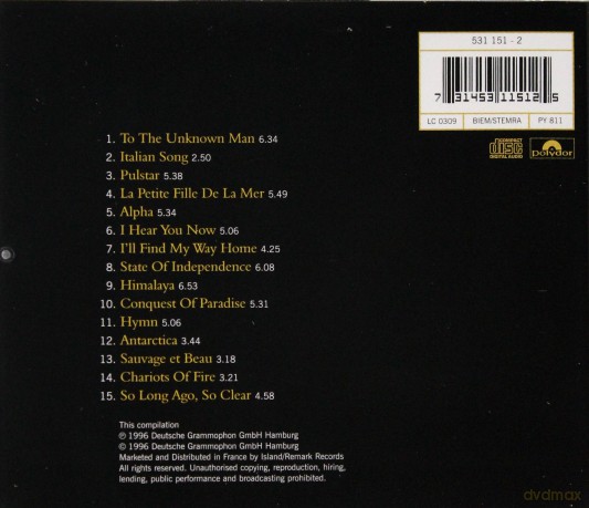 Vangelis: Portraits. So Long Ago So Clear [CD]
