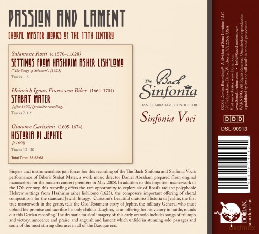The Bach Sinfonia - Passion and Lament [CD]