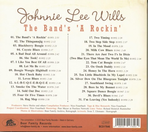 Johnnie Lee Wills: The Band's A-Rockin': Gonna Shake This Shack Tonight [CD]