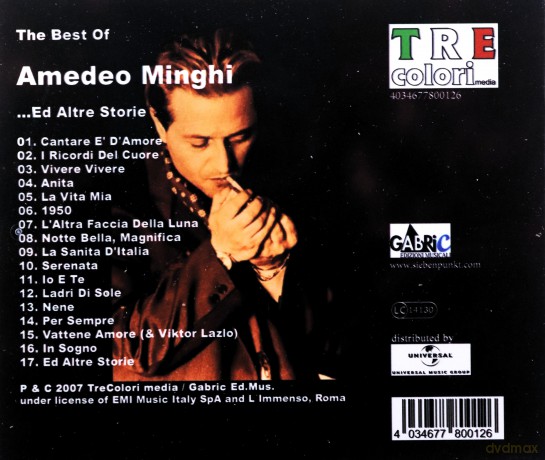 Amedeo Minghi: The Best Of Amedeo Minghi Ed Altre Storie [CD]