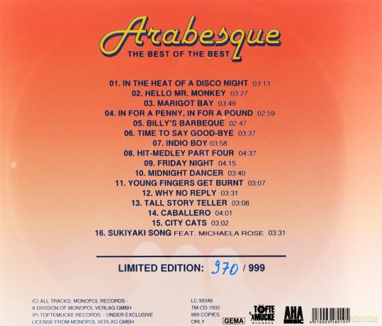 Arabesque: The Best Of The Best (Limited Handnumbered) [CD]
