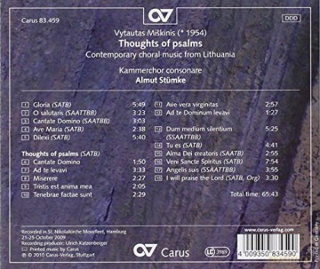 Vytautas Miskinis: Thought of Psalms [CD]