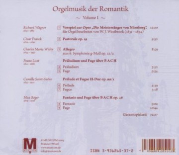 Tomasz Adam Nowak - Orgelmusik der Romantik [CD]
