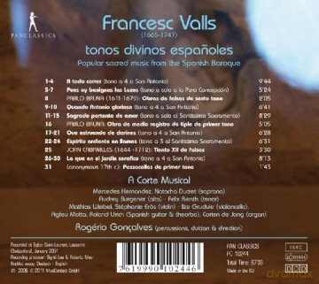 Francisco Valls: Tonos Divinos Espanoles [CD]