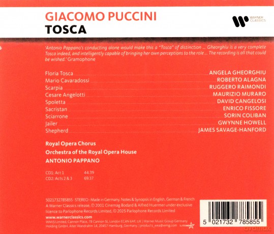 Giacomo Puccini: Tosca [2CD]